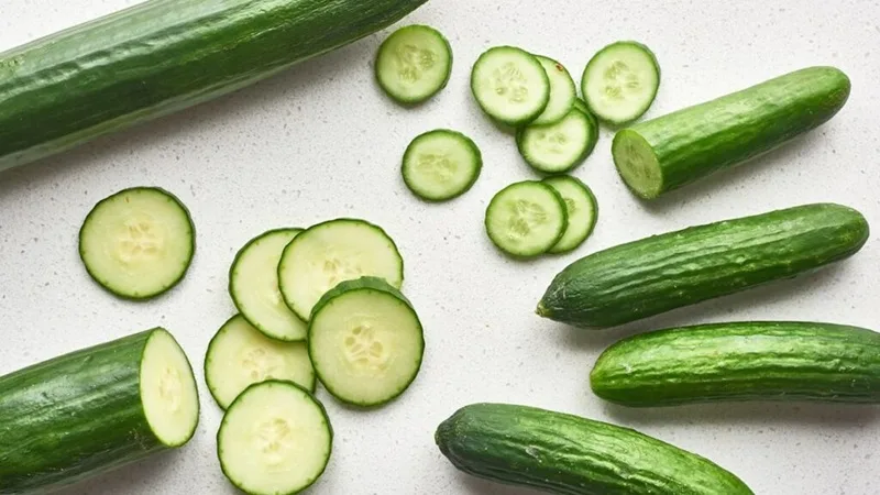 Hàm lượng nước dồi dào cùng Vitamin C và Silica trong dưa leo giúp nuôi dưỡng da từ sâu bên trong.